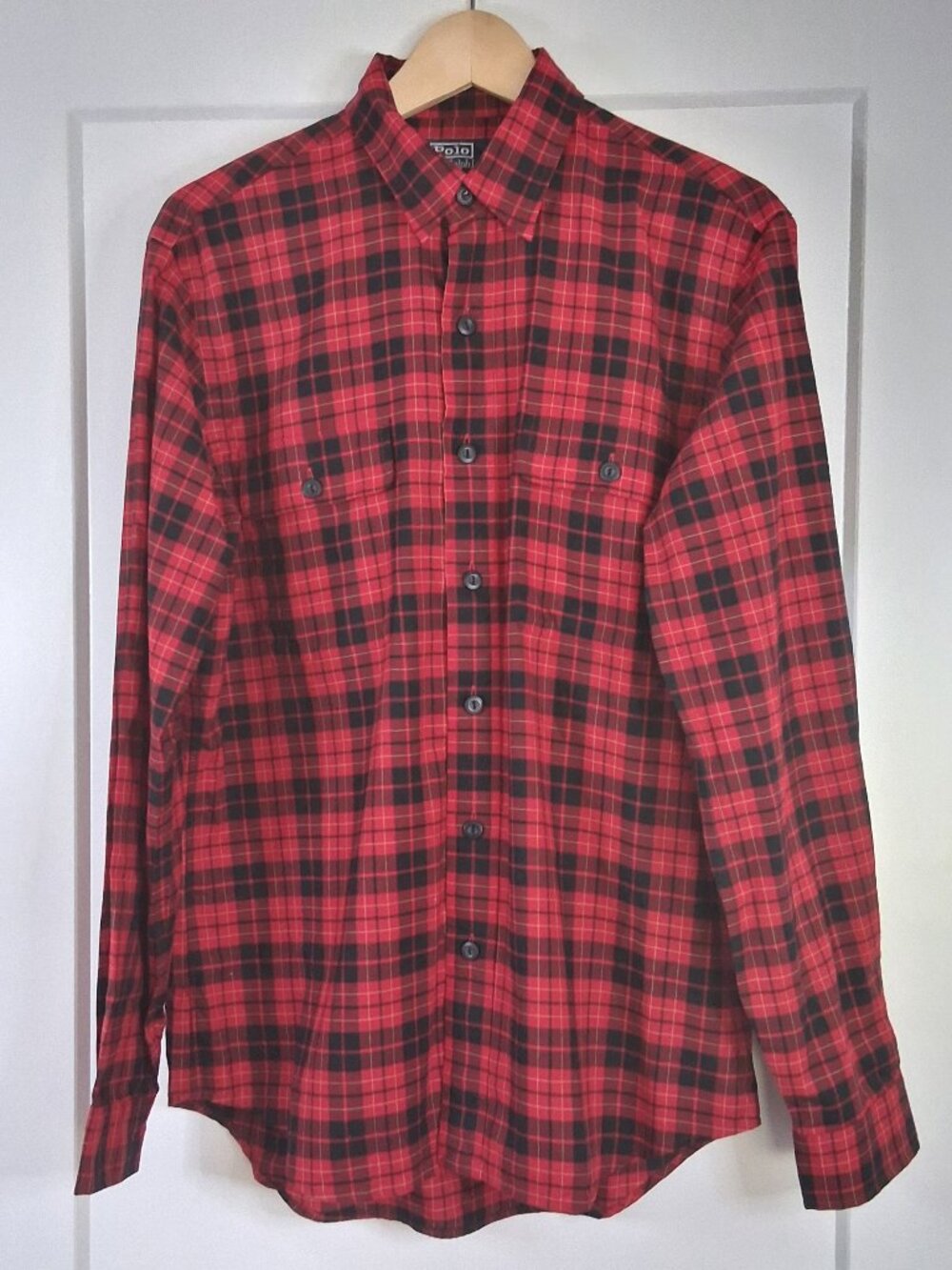 Polo Ralph Lauren Work Shirt Men M Plaid Twill Classic Fit